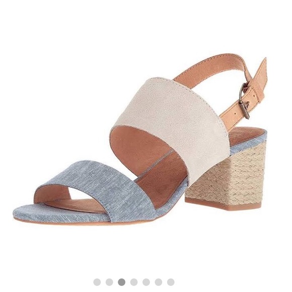 Toms Shoes - Toms Poppy Birch Suede Blue Slingback Sandal